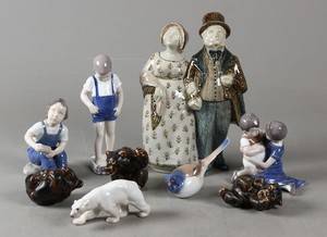 Kgl. og BG figurer, porcelæn, stentøj 9