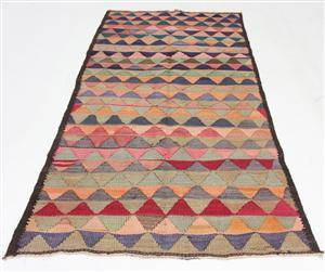 Orientalisk flatvävd matta, Harsin Kelim, 245x125