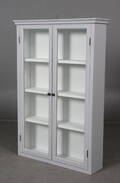 Dane Line. Væghængt vitrineskab, grålakeret.