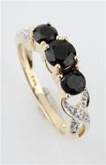Safir- og diamantring