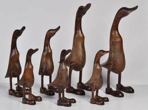 Ænder af udskåret træ 7