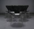 Arne Jacobsen, sæt på seks stk. 3107 7er stole, sortlakerede 6