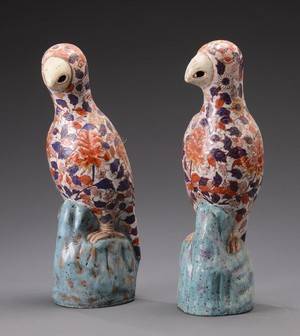 Et par kinesiske fugle af porcelæn 2