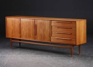 Lav skænk af teaktræ, 1960erne