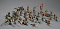 Samling Lineol og Elastolin figurer 46