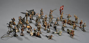 Samling Lineol og Elastolin figurer 46