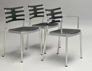 Kasper Salto for Fritz Hansen. Tre stole, model Ice. 3 