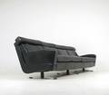 Vierer Lounge Sofa der 196070er Jahre in schwarzem Leder