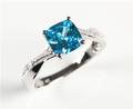 Ring af sterlingsølv med diamanter og zirkon