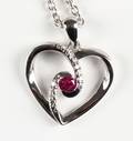 Vedhæng af sterlingsølv med diamanter og zirkon