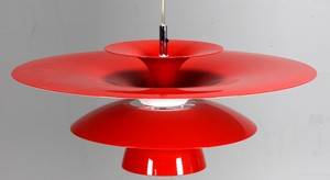 Taklampa, röd, 2000-tal