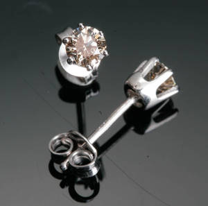 Diamant ørestikker, ca. 0.56 ct.