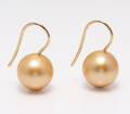 South sea pearl earrings in 18k