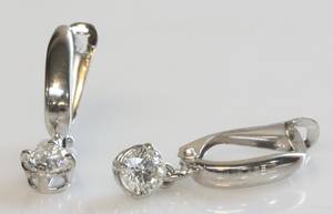 Par brillantøreringe, ca. 0.70 ct. 2