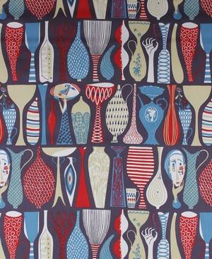 Tyg, Stig Lindberg, Pottery, blå, 10 m