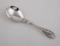 Georg Jensen. `Magnolia´ kompotske af hammerslået sølv, anno 1923