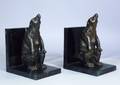 Zwei Buchstützen mit sitzenden Bronzebären 2