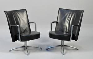 Johannes Foersom  Peter Hjorth-Lorentzen. Par Partner lounge stole, model EJ 70R 2  