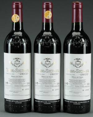 3 fl. Vega-Sicilia UNICO 1990 Ribera del Duero.