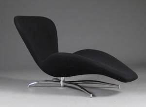 Chaiselong med sort uld og vippefunktion