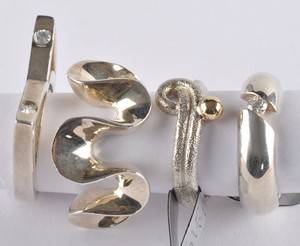 Lot med ringar i 925 silver, storlek 52 4