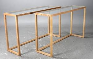 Ulla Christiansson, Karl Andersson, sidobord Trio, björk och glas, 2 st