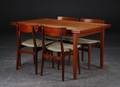Spisebord af teak med fire spisestole, 1960erne, dansk møbelproducent 5