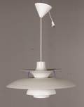 Poul Henningsen, Louis Poulsen, taklampa, PH5, vit  
