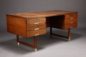 Kai Kristiansen, Fritstående skrivebord, riopalisander, 1960erne