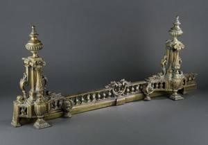 Ildhunde og pejsegitter, bronze 3