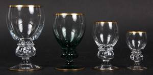 Holmegaard, Gisselfeldt glasbesætning m guldkant 47