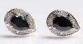 Safir og diamant ørestikkere. Et par. 2