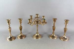 Kandelaber och ljusstakar 2 par i malm