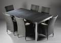Havebord med seks stole af polyrattan 7