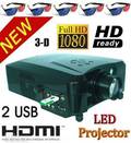 Video projector Full HD 3D led LCD Projector 1080P m 3 HDMI 2USB.