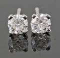 Earrings in 14k set with brilliant cut diamonds 0.60 ct 