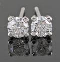 Earrings in 14k  set with brilliant cut diamonds 0.52 ct 