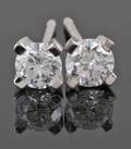 Earrings in 14k set with brilliant cut diamonds 0.56 ct 2 