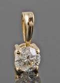 Pendant in 18k  set with brilliant cut diamond 0.43 ct 