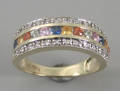 Safir- og diamantring