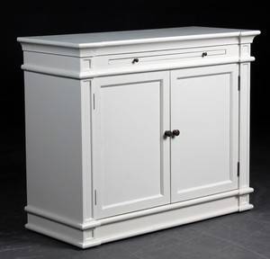 Skænk, hvidbemalet træ, model Fayence