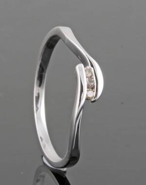 Diamond ring in gold approx. 0.05ct