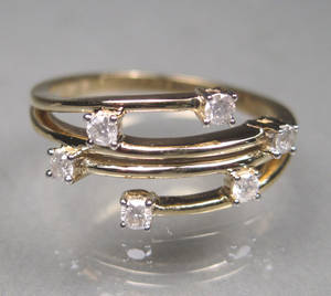 Brillantring. Ca. 0.24 ct