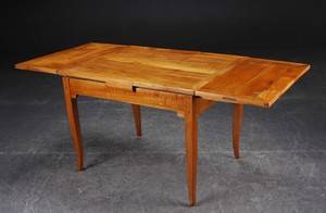 Empireform spisebord med udtræk, elm, ca. 1910-1920