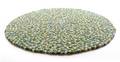 Rug Balls Green, tæppe af new zealandsk uld Ø 140 cm.