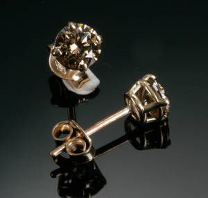 Diamant ørestikker, ca. 1.02 ct