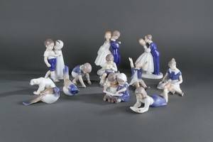 Bing  Grøndahl. Samling figurer, porcelæn 12