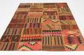 Handknuten persisk matta, patchwork 225 x 180 cm