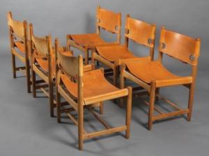 Børge Mogensen. Sæt på seks stole, model 3237. 6  