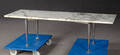 Coffeetable mit Marmorplatte und verchromten Gestell